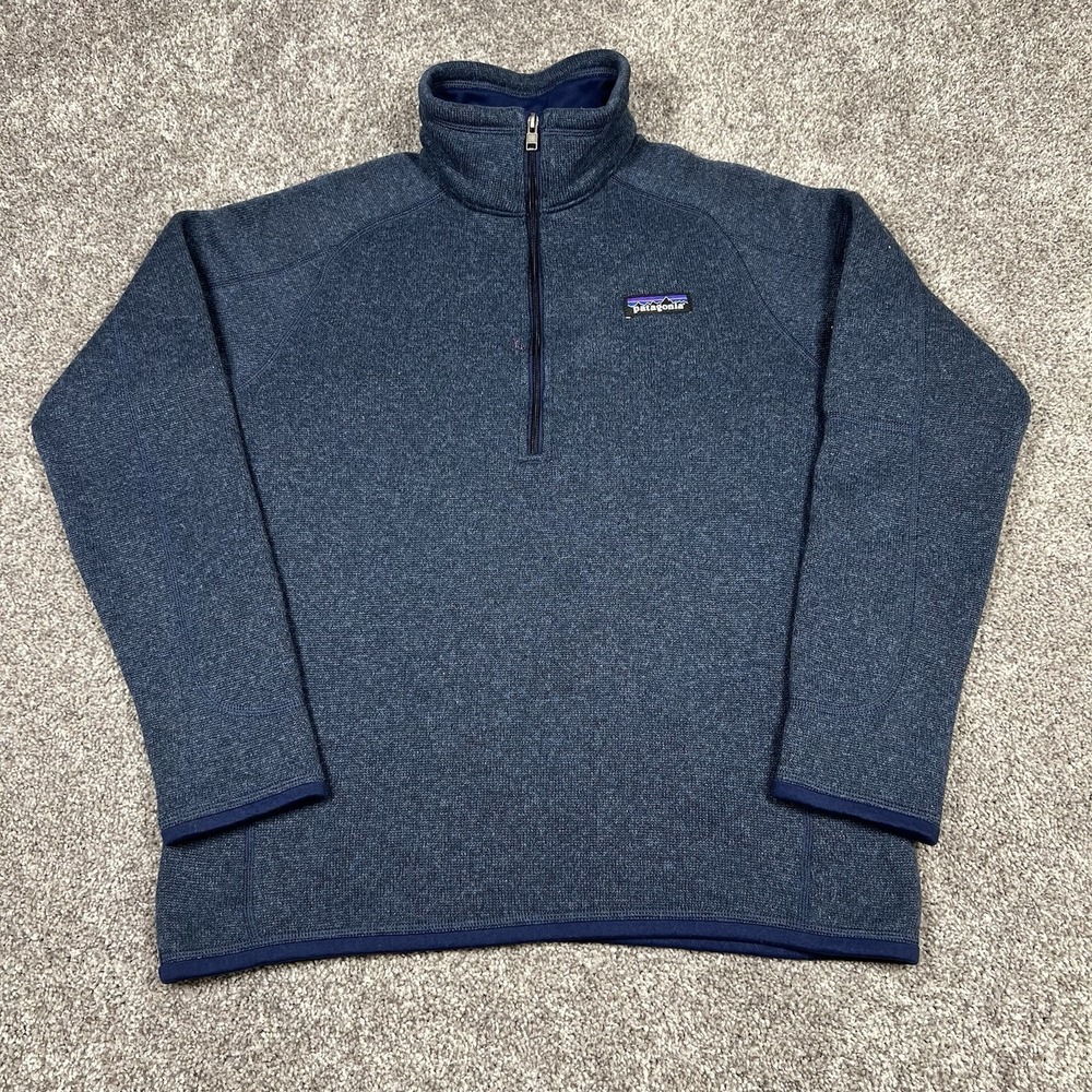 Patagonia Women's EUC Blue Better Sweater 1/4 Zip Pullover Fleece Jacket Size S